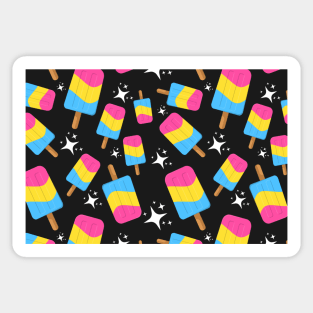 Seamless Reapeating Pansexual Pride Flag Ice Pop Pattern Sticker